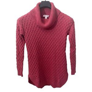 Motherhood Maternity Sweater‎ Cowl Neck Cotton Blend Coral Pink Small